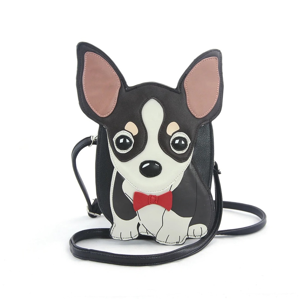 Chihuahua With Bow Tie Crossbody Bag